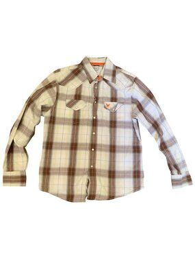 Company 81 Red Plaid Short SL Pearl Snaps Western Shirt Size Medium